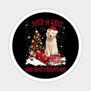 Golden Retriever Just A Girl Who Loves Christmas Magnet